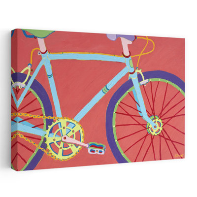 Let'S Go For A Bike Ride Abstract Bold Colorful Urban Wall Art
