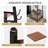 Metal Coat Rack with 8 Hooks, Storage Shelves & Basket for Entryway or Hallway-500112901