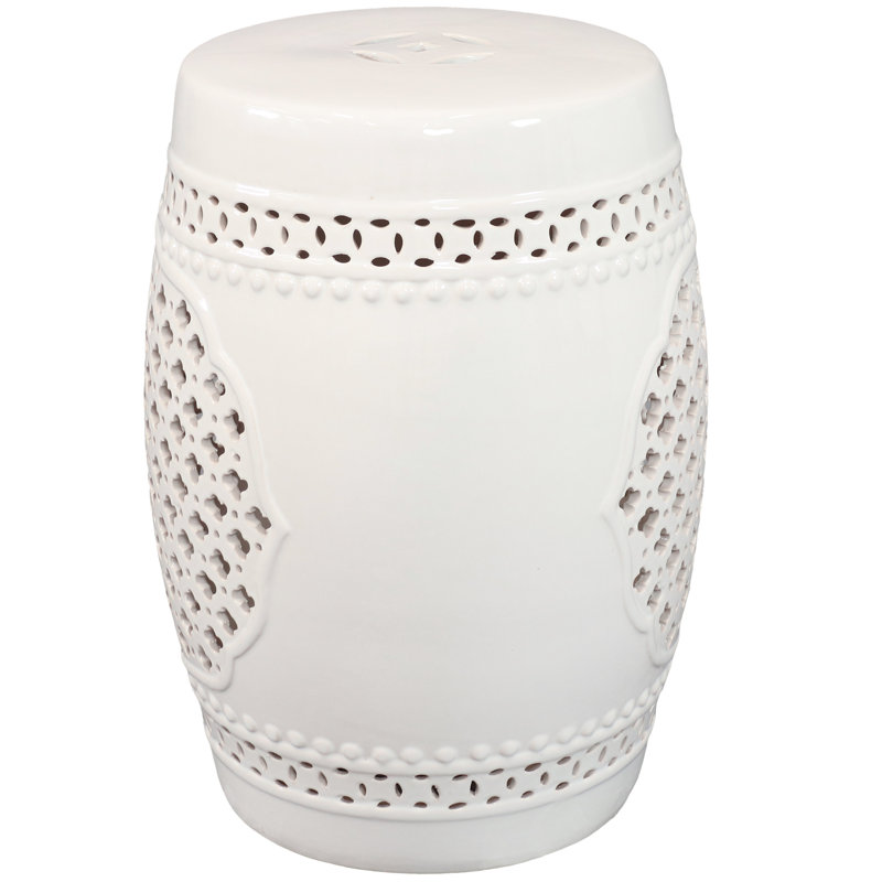 Tabouret de jardin 17,75 po Newlyn, Blanc