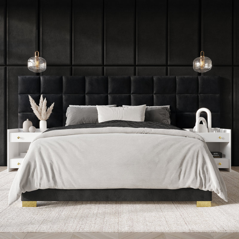 Caryll Piece Bedroom Set, Black, King