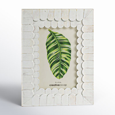 Langham White Bone Embossed Picture Frame