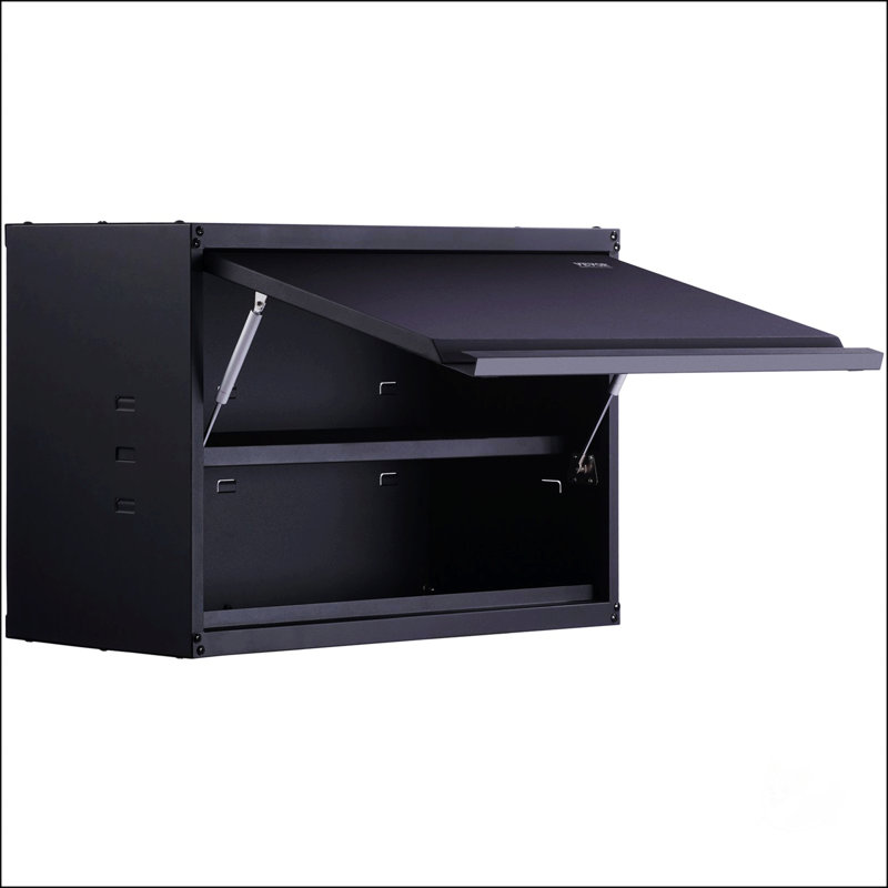 Armoire de rangement en métal robuste avec une capacité de 120 lb, une conception murale, des tablettes réglables et une porte à verrou pour le garage, le bureau et la maison