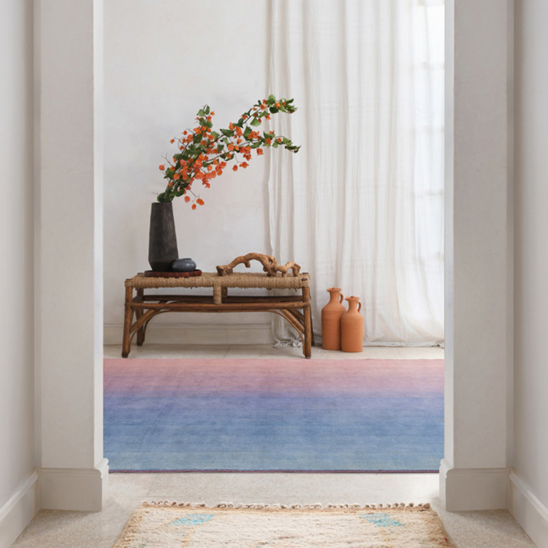 Sunset Hand-loomed Wool Rug, Rectangle 8' x 10'