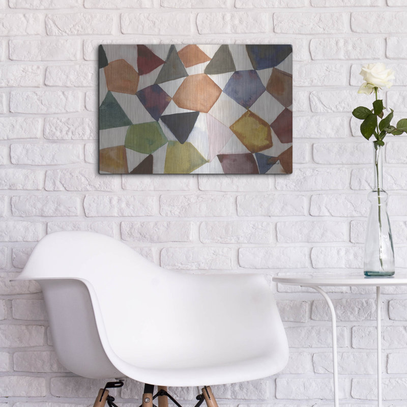 Art mural en métal luxueux «Tilt Shift 3» par Cheryl Warrick, 24 po x 16 po, H 16 po x l 24 po