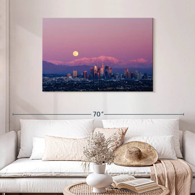 Pleine lune Nicci sur Los Angeles, H 30 po x l 45 po