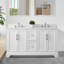 Ensemble de meuble-lavabo autoportant 60 po avec plateau en marbre Komarek-1791654304