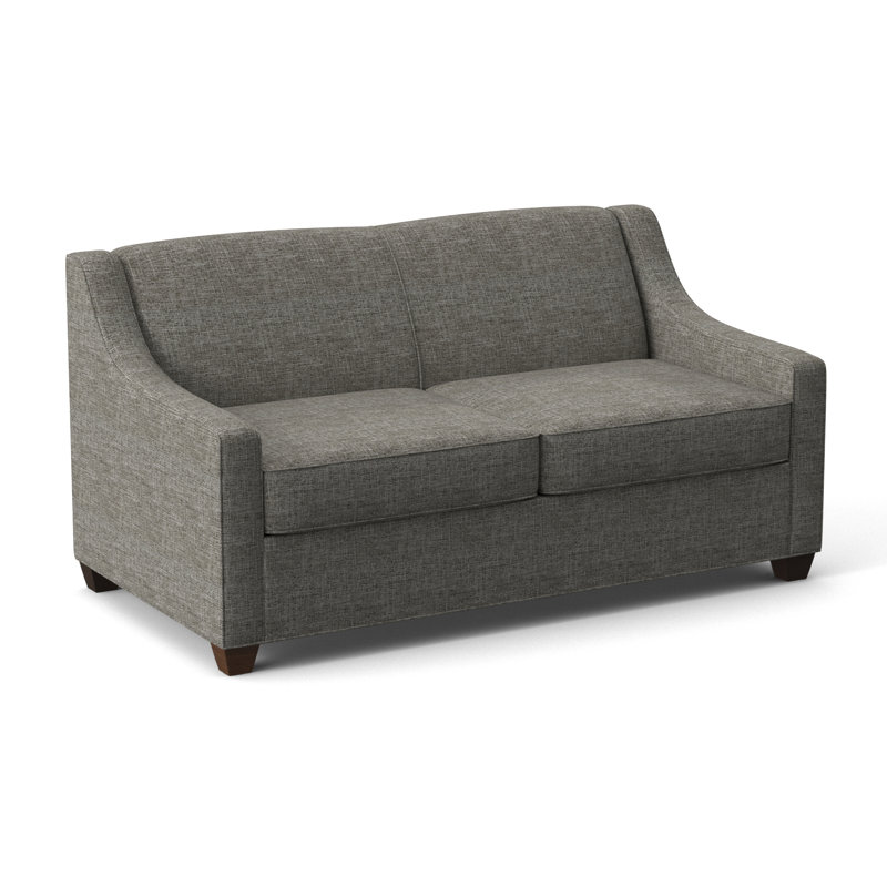 Phillips 68" Recessed Arm Sofa Bed with Reversible Cushions, Empire Mahogany, Archetype Quartz, Hybrid