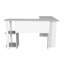 Bureau moderne en L avec tablettes latérales, gris