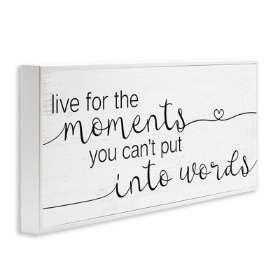 Live for the Moments Phrase Giclee Art by Daphne Polselli