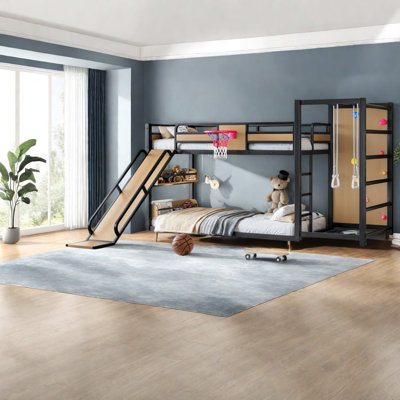 Lits simples TG multifonctionnels, loft moderne en bois aggloméré pour petites pièces