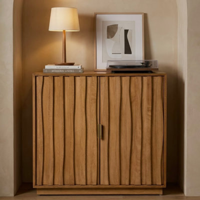 Maren 34" Carved Wood Accent Cabinet