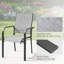 Ensemble de salle à manger de patio 9 pièces, ensemble de table et chaises d'extérieur pour 8, 8 chaises en textilène, 1 table rectangulaire en fer avec trou de parasol réglable, ensemble de mobilier de patio pour terrasse, jardin, pelouse, bord de p-110189128