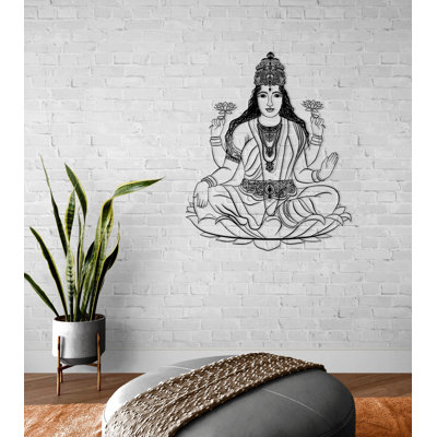 Lakshmi Metal Wall Art, Ganapathi Metal Wall Hanging Décor Lord Lakshmi Idol
