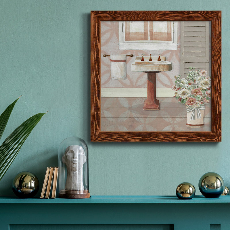 «Bless This Home Greenery», reproduction carrée sur toile, H 34,5 po x l 34,5 po x P 1 po, Cadre en érable