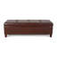 Cuir élégant en châtaignier avec garniture cloutée - l 50,44 po x P 19,95 po x P 15,95 po