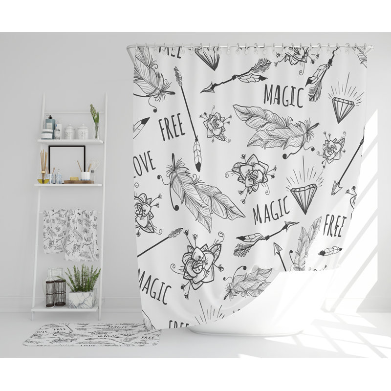 Nathanal Polyester Shower Curtain Set