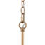 Lustre tambour en bronze brillant à 1 lumière Westford avec barres en verre transparent