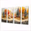 «Autumn Gnomes Family Into The Woods III» - Art mural gnome - Art mural moderne sur toile-83349373-83349371