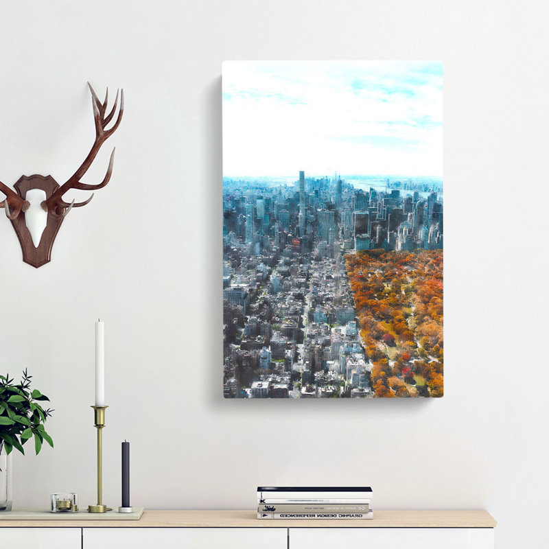 The New York Skyline With Central Park - Wrapped Canvas, 60cm H x 40cm W x 3cm D