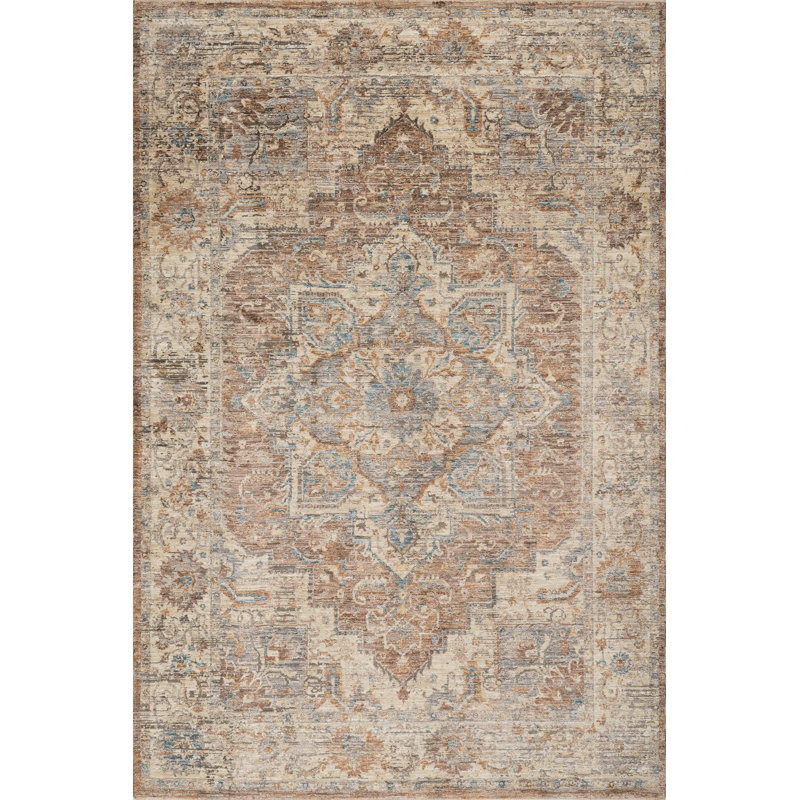 Selviana Traditional Vintage Floral Area Rug, Rectangle 9' x 11'10"
