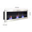Dutta Recessed and Wall Mount Ethanol Fireplace, Adjustable Flame Size-434393532