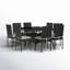 Azaela 8 - Person Patio Dining Set with Rectangular Table , Cushions Included-2057794751