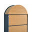Armoire de rangement autoportante bicolore avec plateau arqué en tissu-736552582