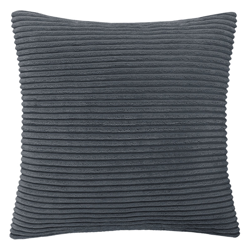 Aspire Homeware Striped Square Velvet Cushion Cover, Grey, Pack of 6