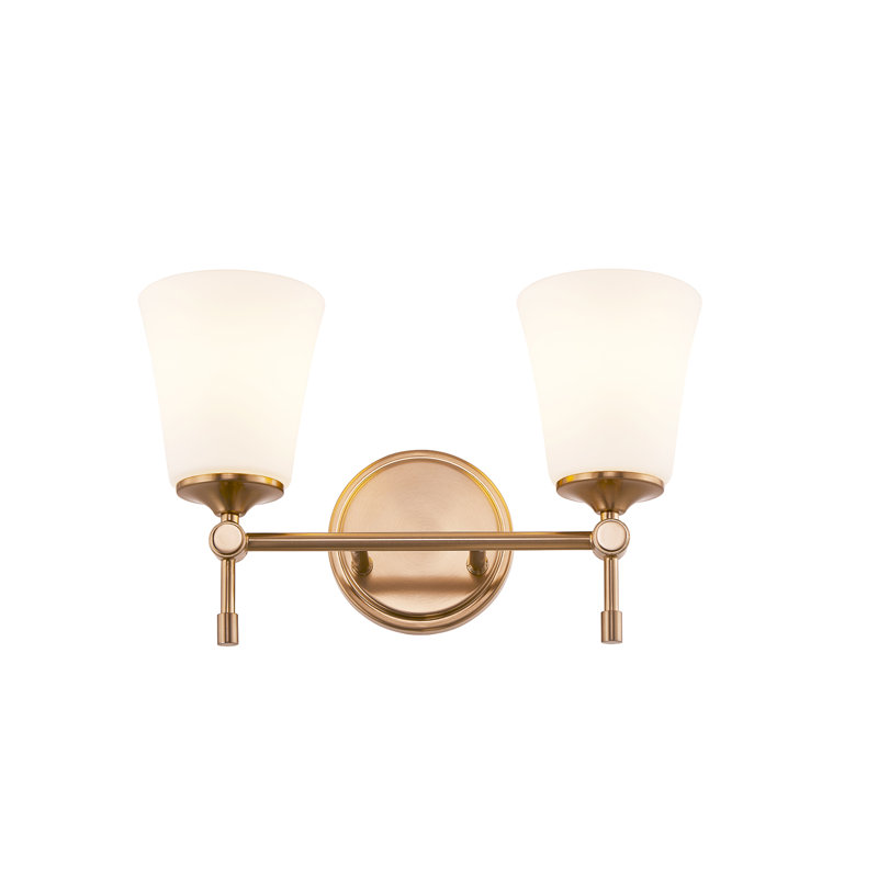 Ensemble de meuble-lavabo 2 lumières Fusion - Laiton brossé Fusion - Tulsi, Laiton brossé, 2