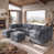 Blue Grey Chenille