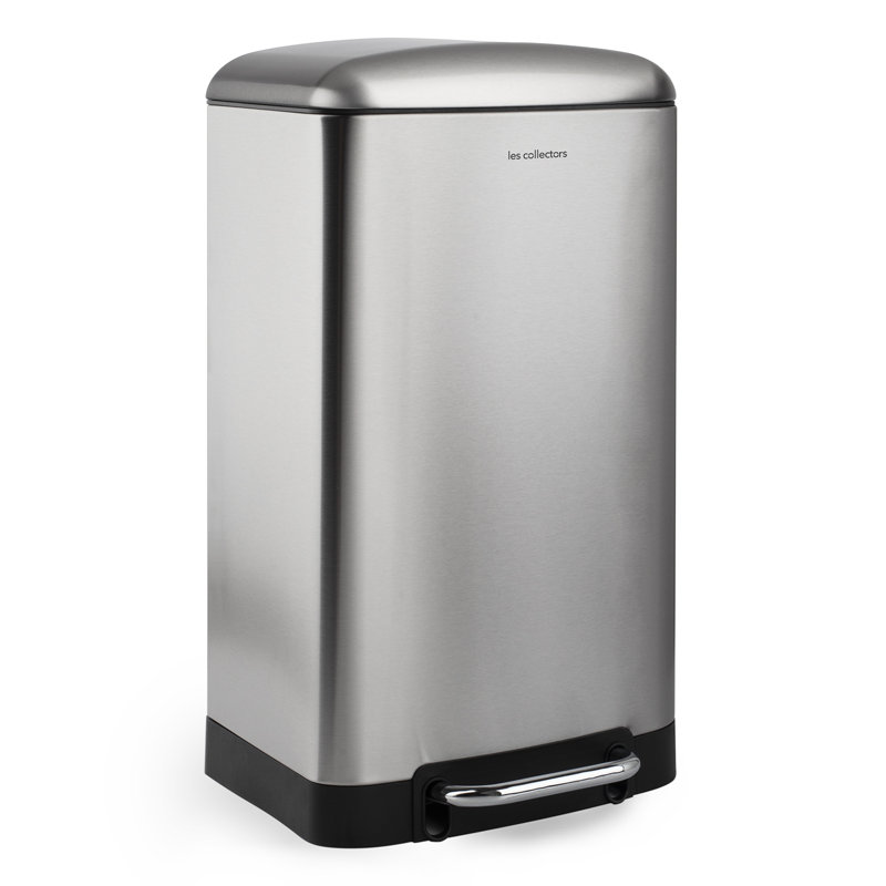 Abfalleimer mit Fußpedal, 30 L, Matt Brushed Nickel