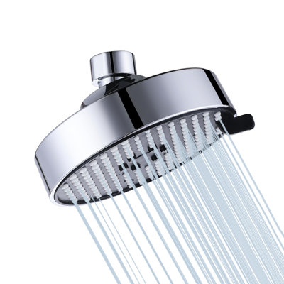 3 Rain Modes High Pressure 4-Inch Fixed Shower Head - 1.8 GPM, Easy Clean Nozzles, 1-Min Install