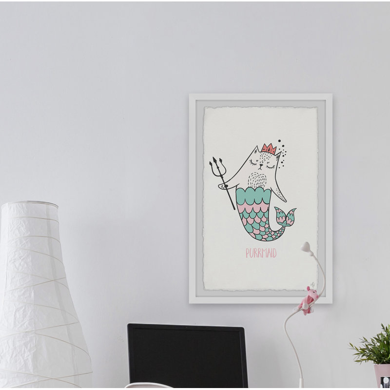« purrmaid ii », art encadré Crewe, H 30 po x l 20 po x P 1,5 po