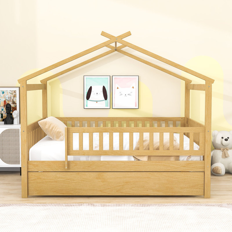 Dustee Wood Daybed with Slats, Full, Natural