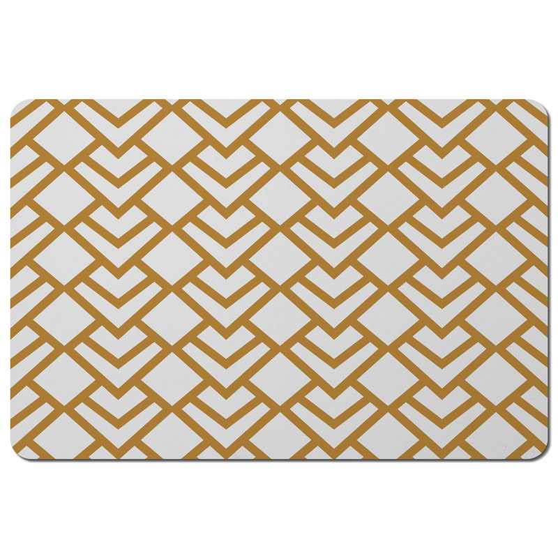 Verlyn Polyester-Coated Hardboard Geometric Rectangle Placemat