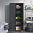 72" Metal Garage Storage Cabinets with Lock,Black Storage Cabinet with Doors and Shelves