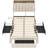 Upholstered Bed Frame with 3 Drawers, Bed with Storage Headboard and Charging Station-1248422149-1228236070