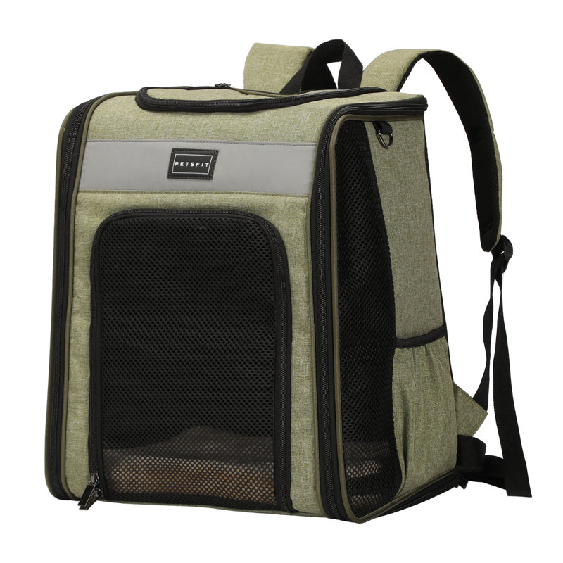 Collapsible Pet Carrier with 2 Doors, Green