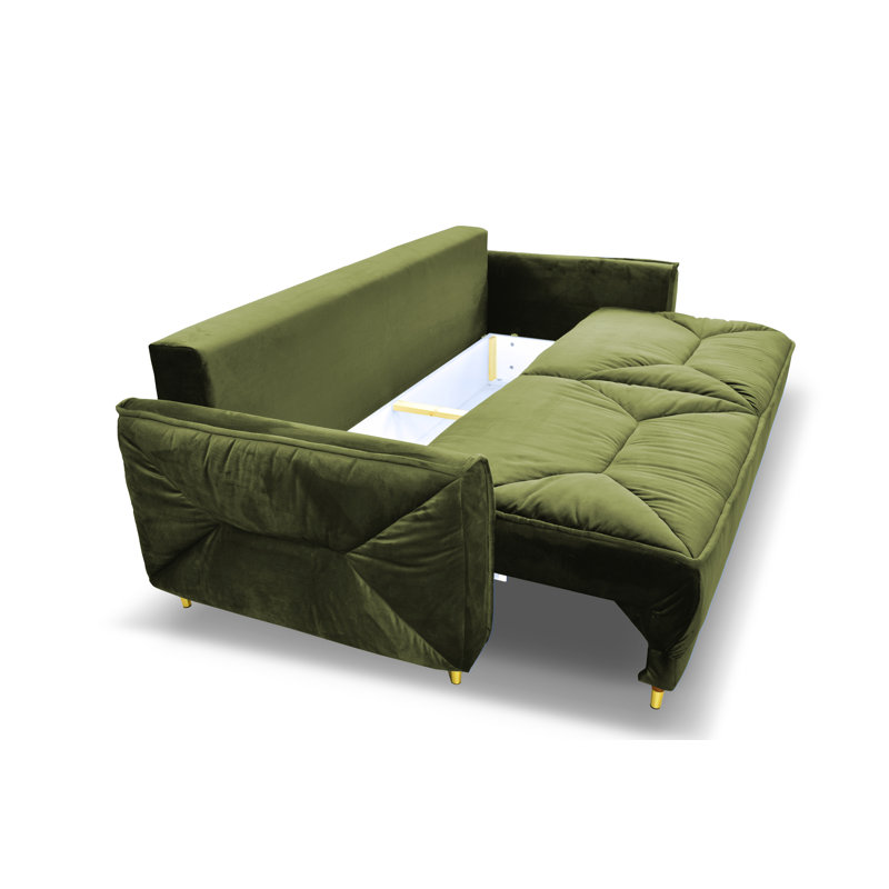 Alixandra 3 Seater Sofa & Chaise, Green