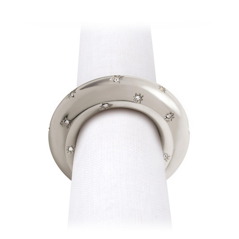 Stars Napkin Jewels, Platinum