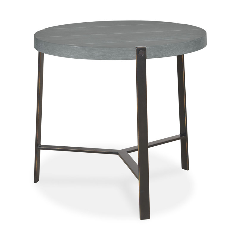 Open Sky Solid Wood End Table, Gray