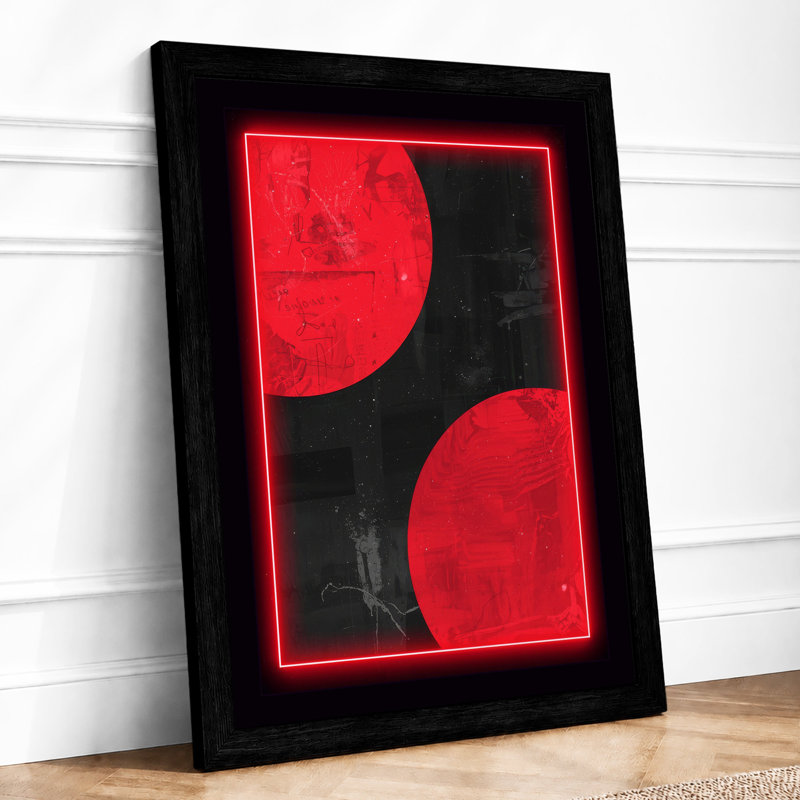 Crimson Void Minimalist - Print, A1 - 84.1 x 59.4 cm, Black