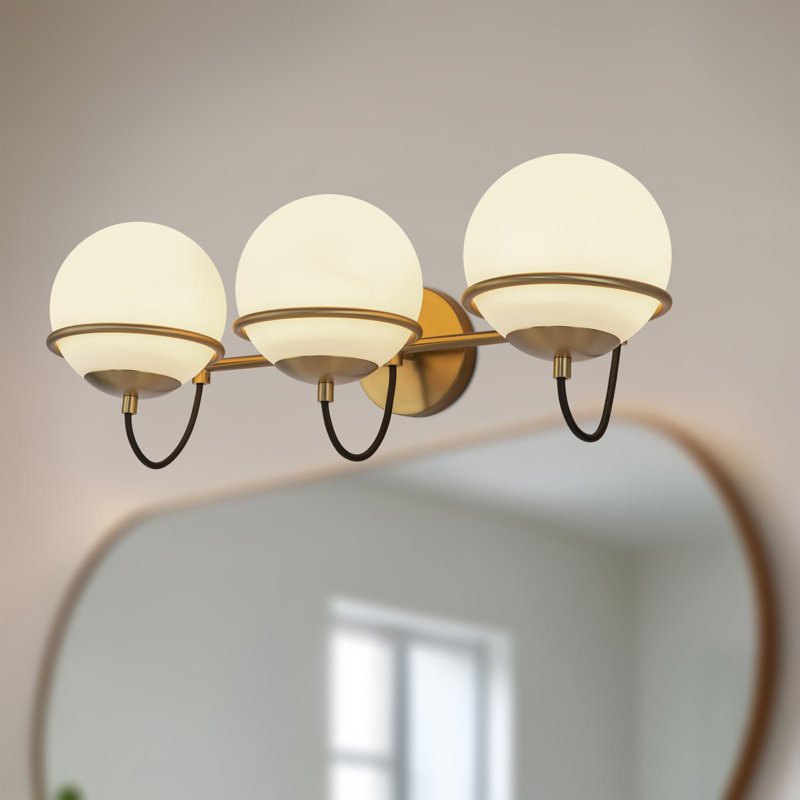 Alba 3 - Light Vanity Light, Aged Gold