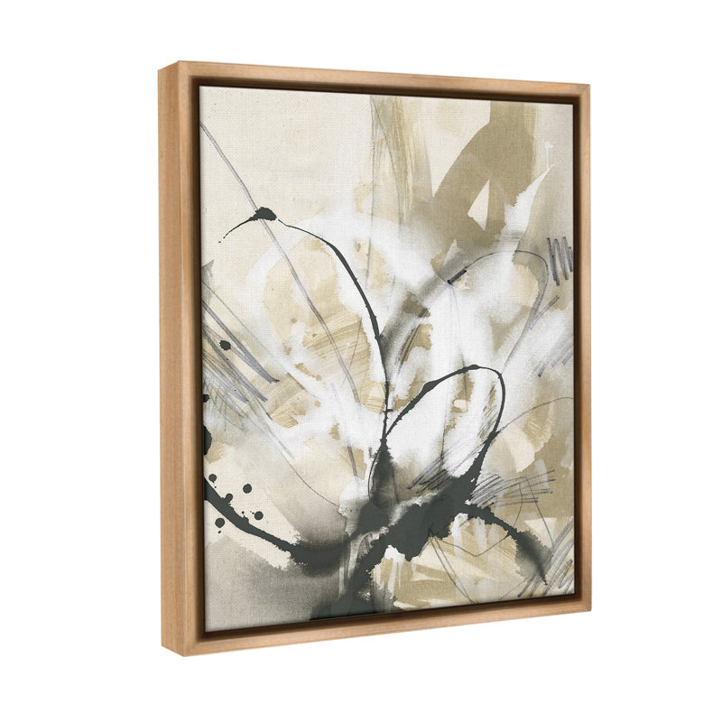 "Circular Complex Abstract" par June Erica Vess sur toile, Cadre flottant orme Montalcino, H 21 po x l 17 po