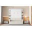 Grand lit escamotable mural avec canapé, blanc-394968328