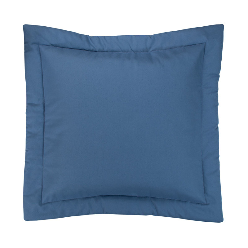 Taie décorative en mélange de coton bleu McGregor, Marine, H 26 po x l 26 po
