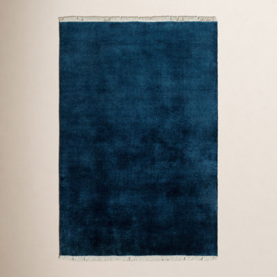 Clio Handmade Wool Blue Rug