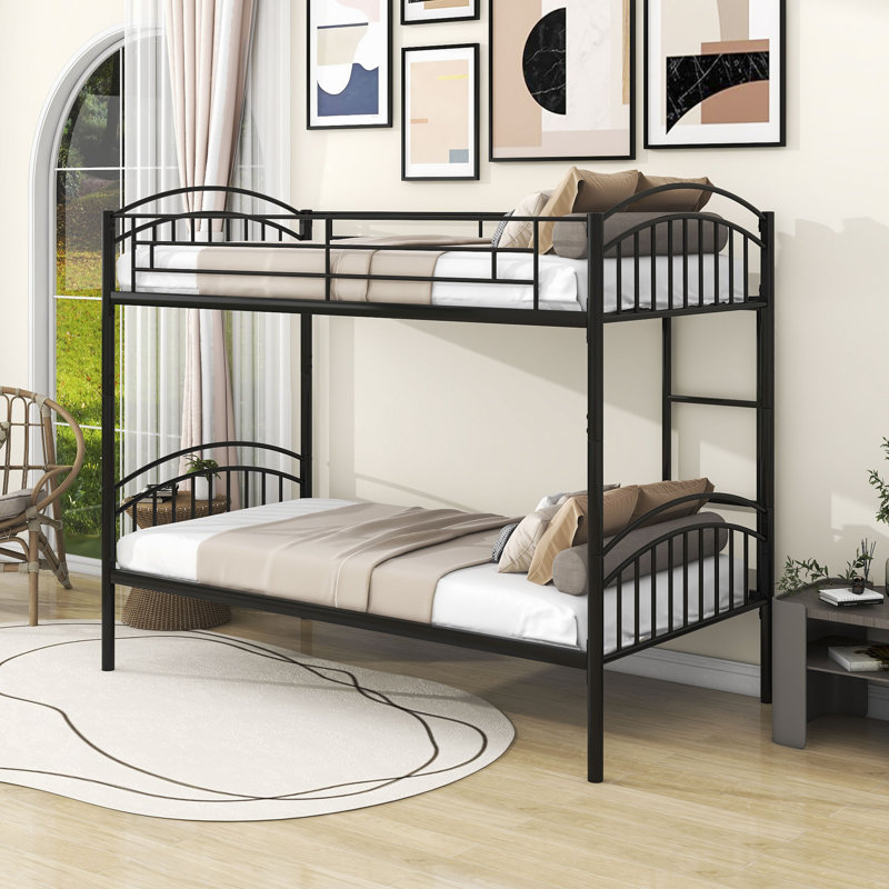 Grateron Twin over Twin Standard Bunk Bed by Isabelle & Max, Black