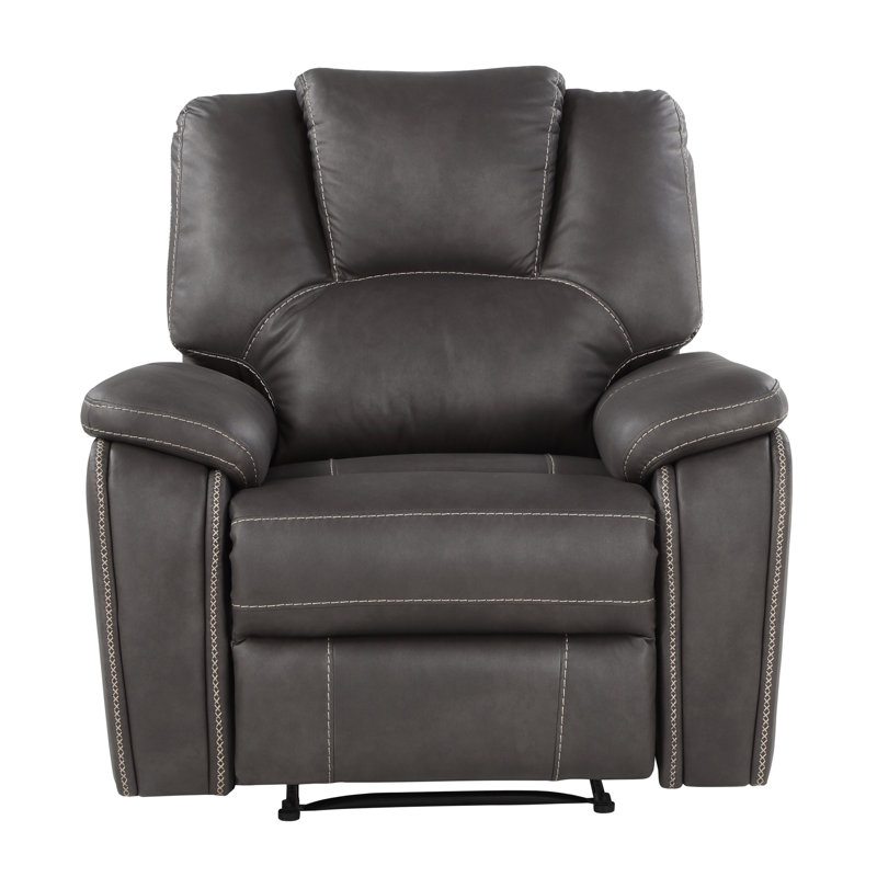 Amyjo 39" Wide Polyester Manual Standard Recliner, Gray