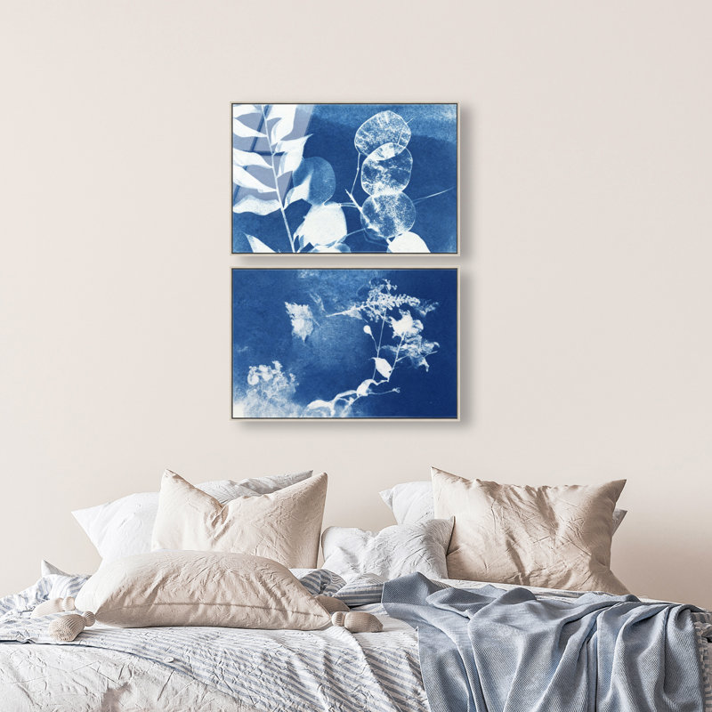 Faded Poetry Set High-Gloss Frameless Acrylic Glass Wall Art Floral & Botanical Print by Oliver Gal, Ready to Hang, 15 x 10